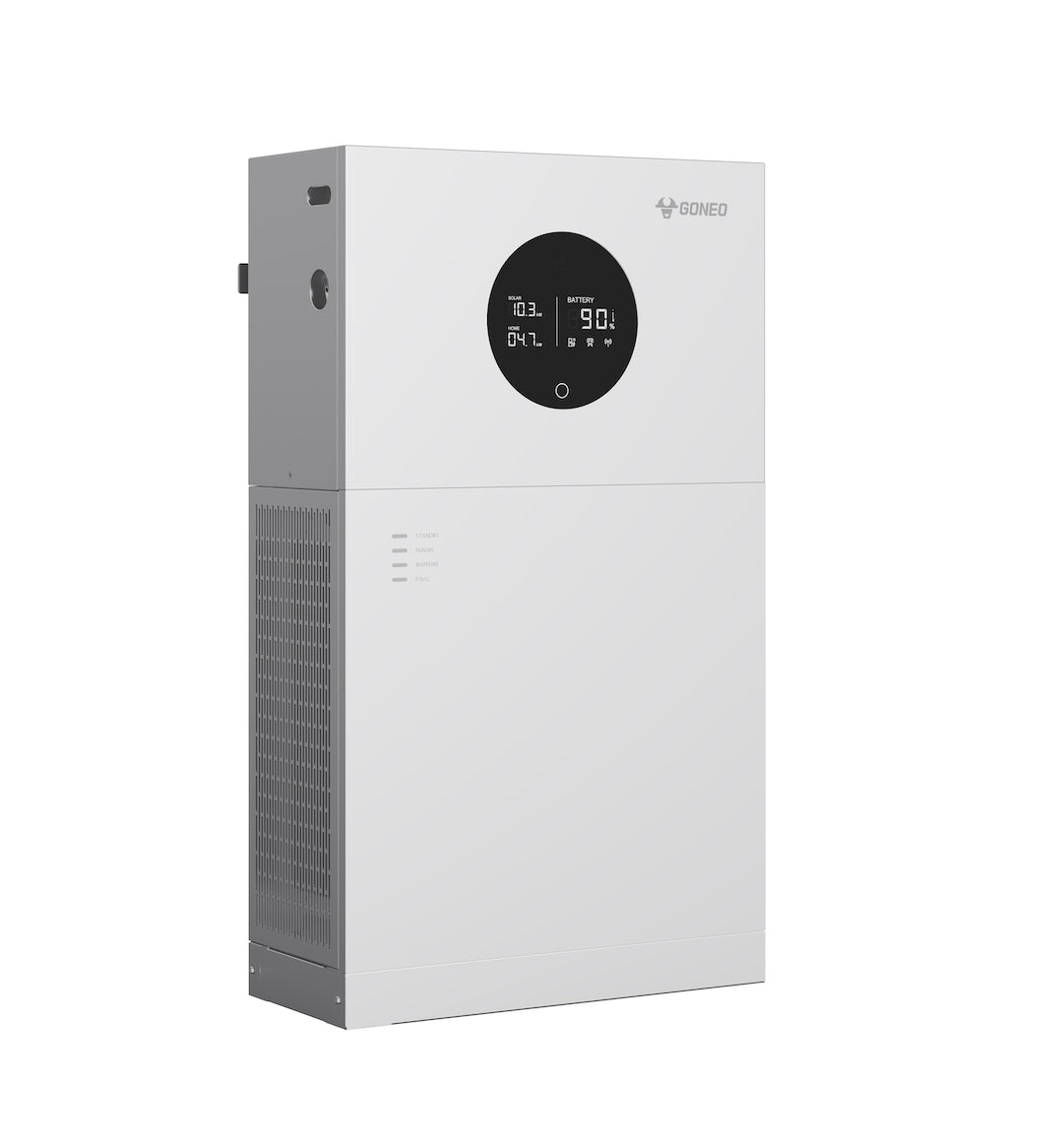 GONEO Combi 3.0 Monofase - Vista anteriore del sistema di accumulo con batteria al litio